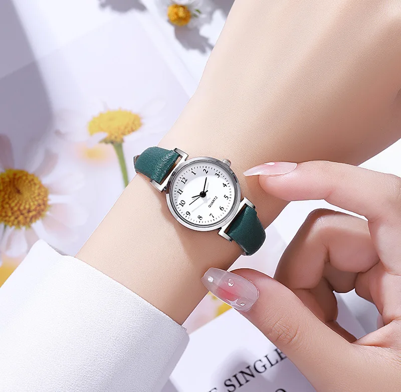 Hight Quality Brand Quartz Watch Ladies Fashion Small Dial Casual Watch Leather Strap Wristwatch for Women Relojes Para Mujer 5