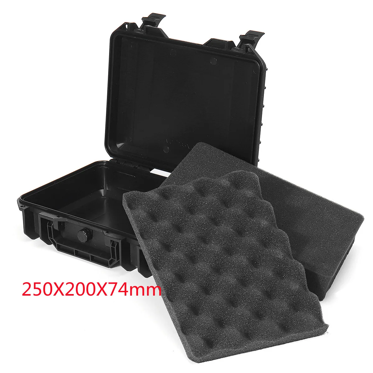 Waterproof Hand Carry Tool Case 250*200*74mm Tool Bag Camera Photography Storage Box with Sponge