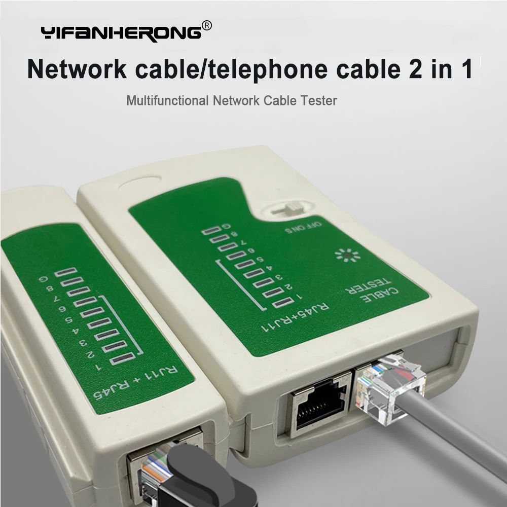 Network Cable Tester Network Lan Cable Tester Test Rj45 Rj-11 Cat5 Utp Ethernet Tool Cat5 6 E Rj11 8P Portable Network Cable Tester Networking Tool
