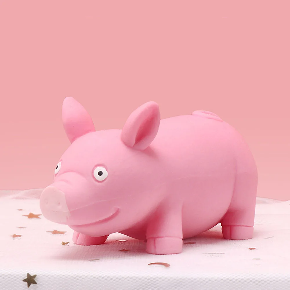 Figurine cochon rose anti-stress