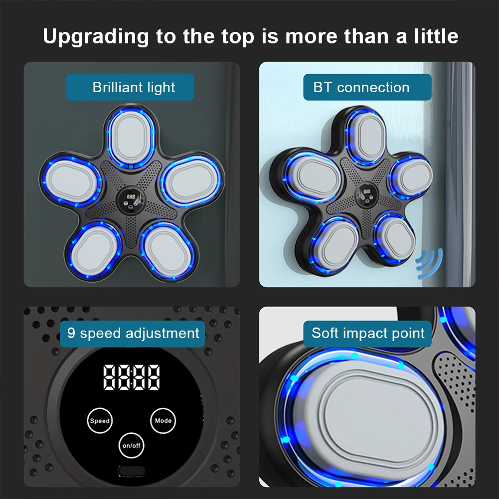 Bluetooth Music Boxing Trainer for Adults and Kids - Rhythm and Decompression Wall Unit
