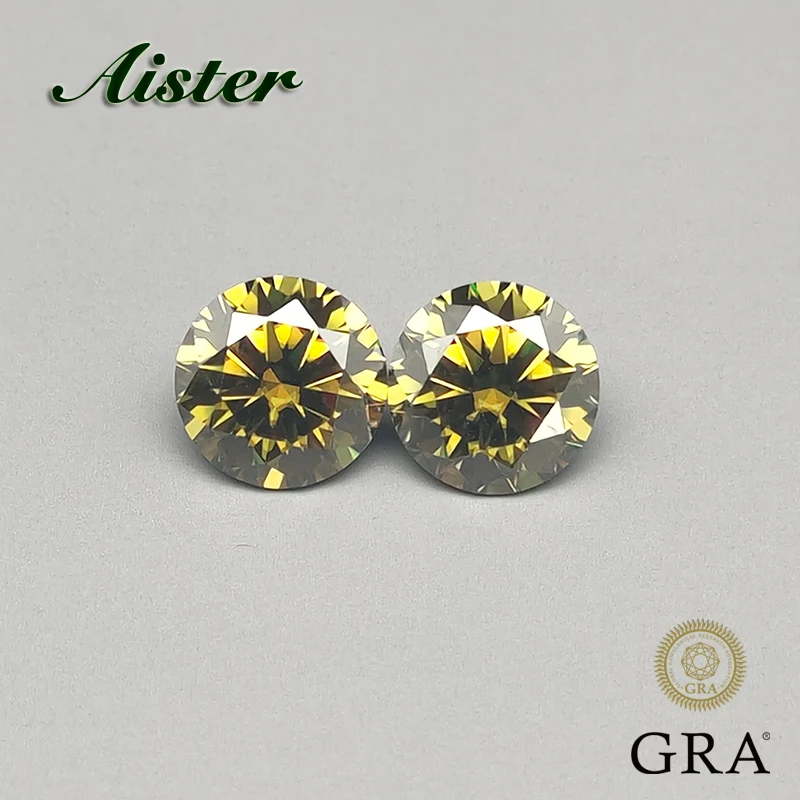 New Olive Moissanite Diamond Moissanita Loose Gemstone Superato Diamond Tester Vvs1 Con Rapporto Gra