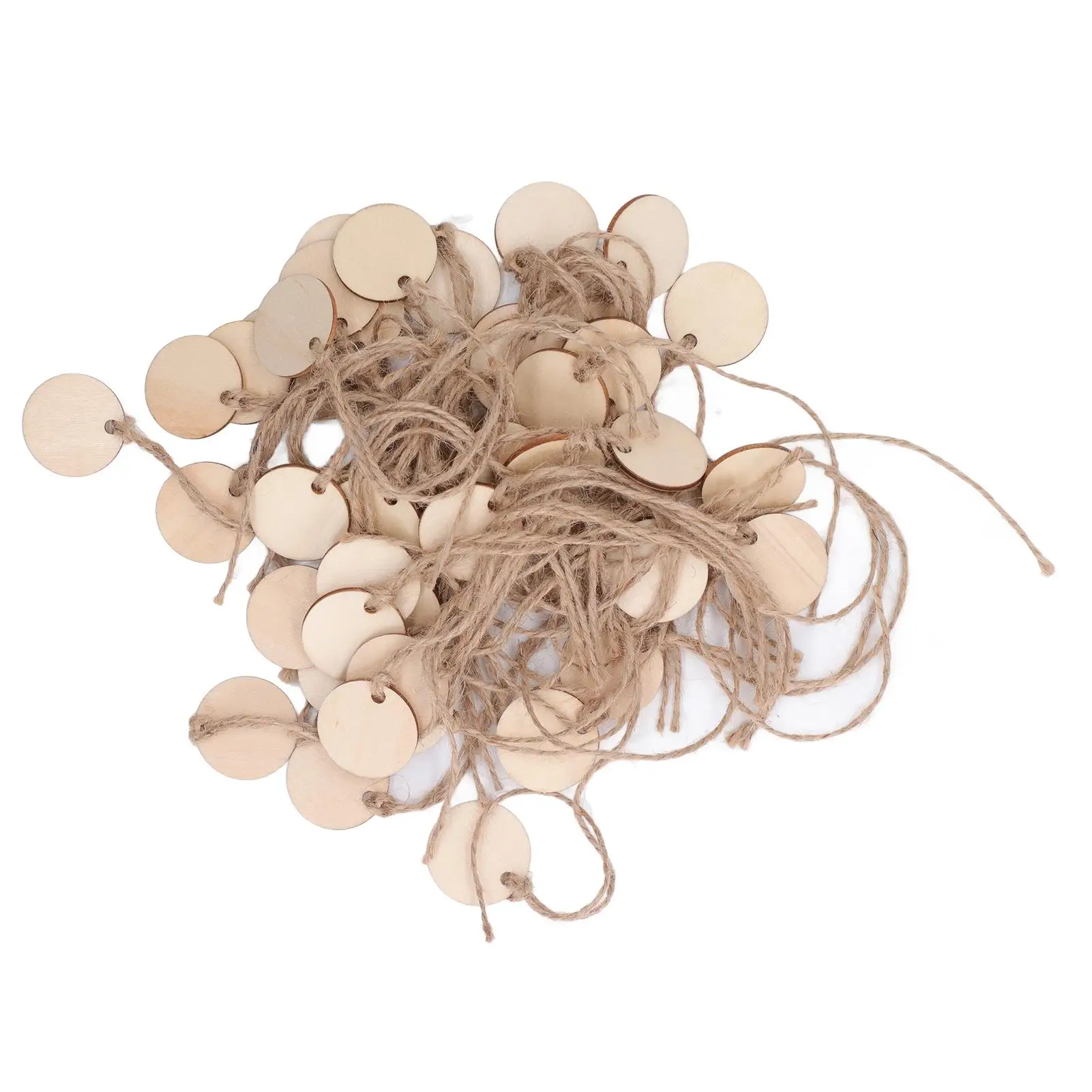 Wine Bottle Tags DIY Crafts Glossy Burr Free Poplar Wood Round for baby Shower Gift Tags