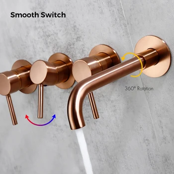 ระบบก๊อกน้ำฝักบัวแบบ 3 ทาง 8-12 หัวฝักบัวแบบเรนชาวเวอร์ น้ำร้อนน้ำเย็น ชุดฝักบัวอาบน้ำแบบมือถือ ก๊อกน้ำติดผนัง 2