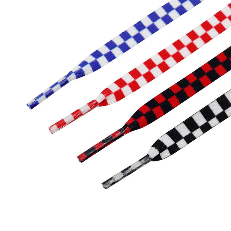 Coolstring Flat Type Heat Transfer Printed Lacet 8MM Pretty Checked Pattern Sublimation Tape Lovely Special Christmas Gifty Cord