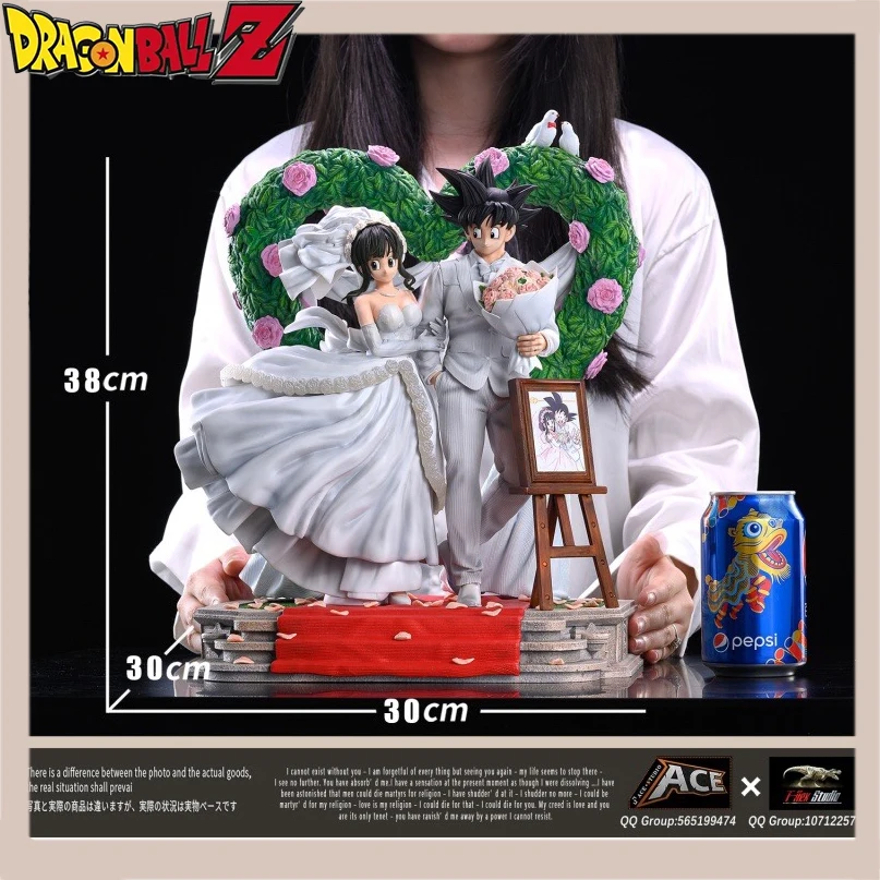 

Dragon Ball Goku Vs Kiki Get Married White Wedding Dress Gk Exquisite Figure Limited Edition Statue Wedding Gift Ornaments Model