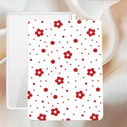 Retro Red Polka Dot Flowers Tablet Case for Pro11 2020 (.)