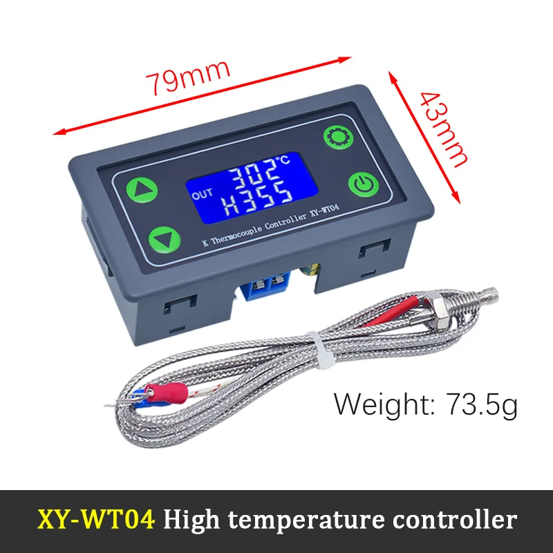 XY-WT04 Digital Temperature Controller With K-Type Thermocouple - Range -99 To 999°C