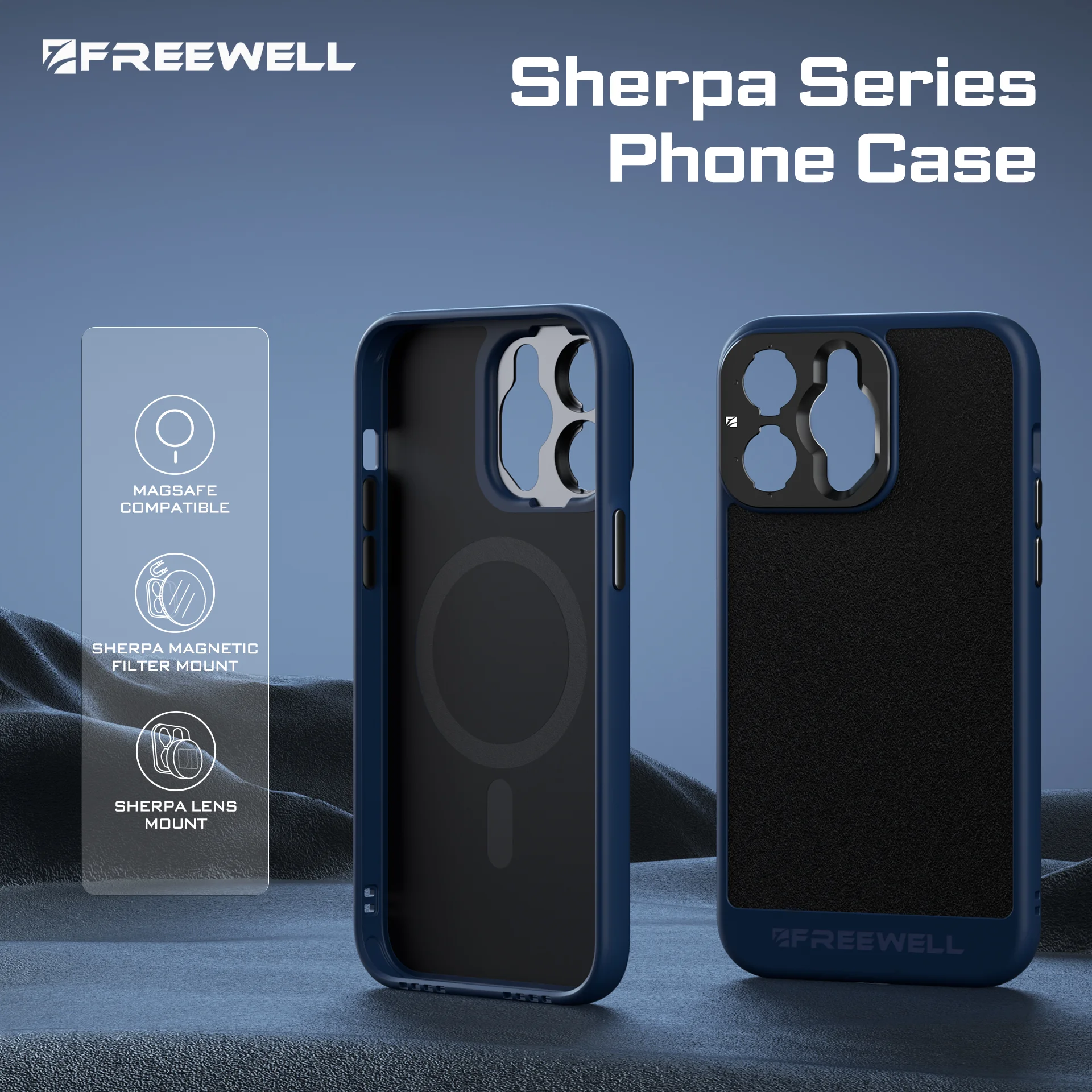 Well-sherpa Phone Case Compatível com Iphone 13 14 15 Pro e Pro Max Suporte Acessórios de Fotografia Lente e Filtro Magnético
