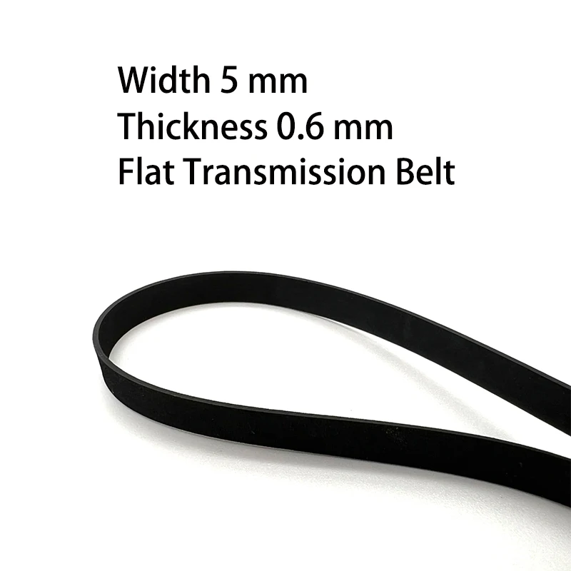 1Pcs Width 5mm Thickness 0.6mm Flat Rubber Drive Belt For Tape Recorder
