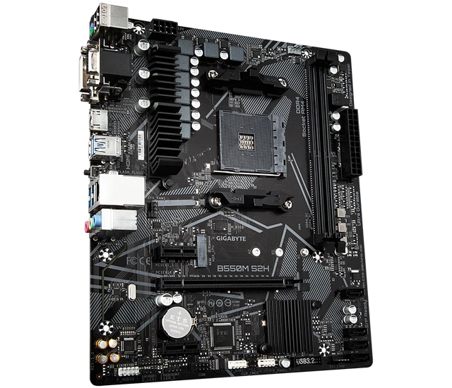 GIGABYTE B550M K AM4 AMD B550 Micro-ATX Motherboard with Dual M.2, SATA  6Gb/s, USB 3.2 Gen 1, Realtek GbE LAN, PCIe 4.0