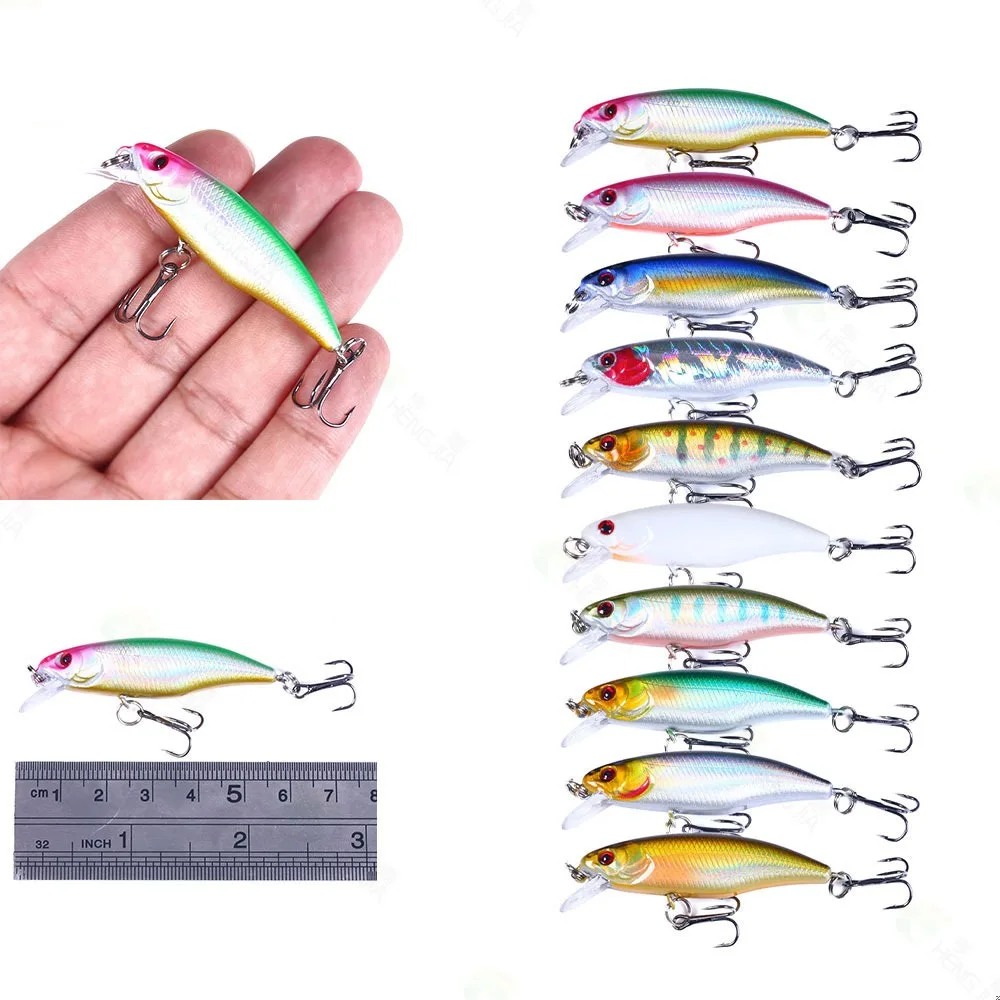 

Sinking Minnow Fishing Lure 9cm 7g Trolling Wobblers Plastic Artificial Baits With Feather Hooks Crankbait Fishing Tackle