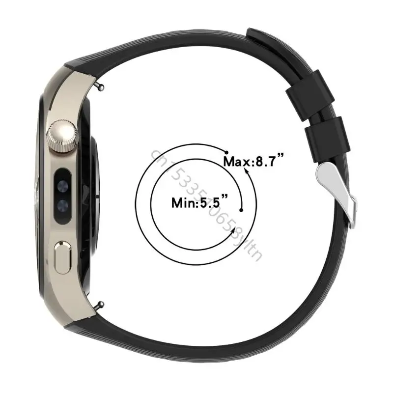 트림 피트 실리콘 시계 밴드 액세서리 없음 알레르기 표면 내열성 42mm 46mm 장치에 이상적 활성 수명 T5EE