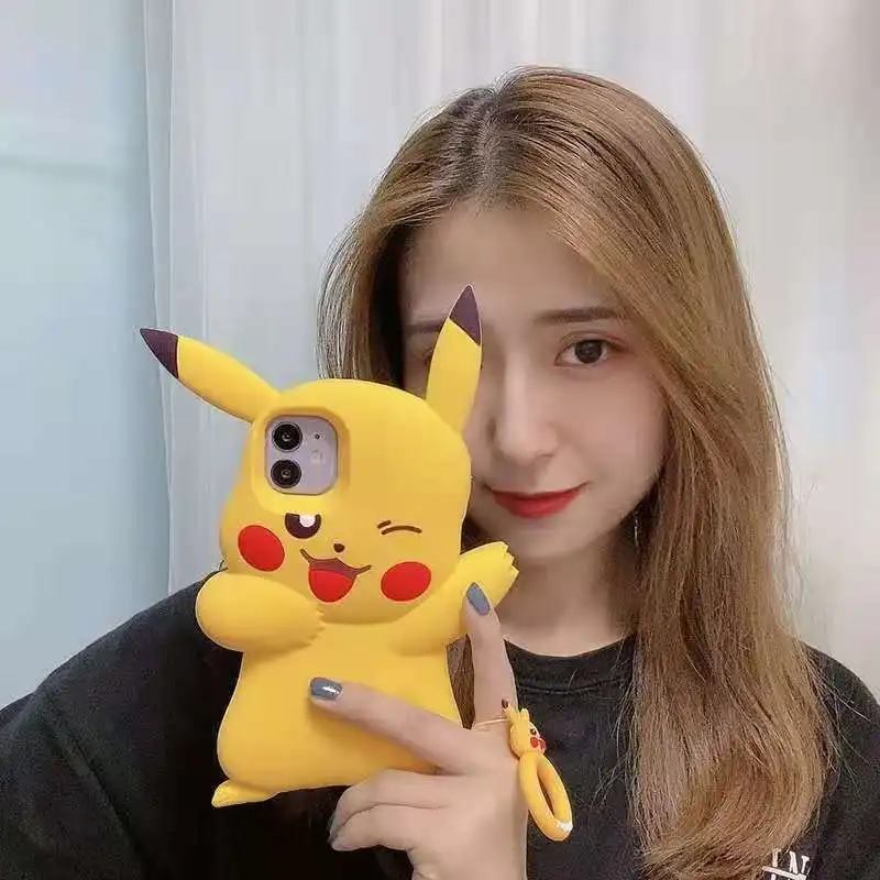 best cases for iphone 13  Pokemon Pikachu 3D Soft Phone Case for iPhone 13 12 11 Pro Max XR XS Max 7 8 Plus Protective Phone Back Cover iphone 13 case clear