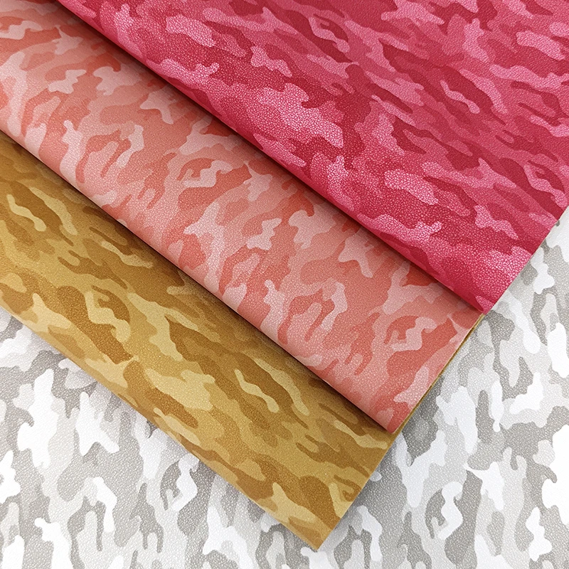 

Camo Pattern Faux Leather Bag Material Diy Craft Supplies Synthetic Leather Fabric Hair Bow Fabric Leathercraft Arts Crafts Home