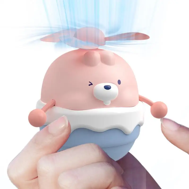 

Маленький перезаряжаемый вентилятор USB мультяшный портативный вентилятор портативный Электрический вентилятор для улицы библиотеки рабочие места милый ручной