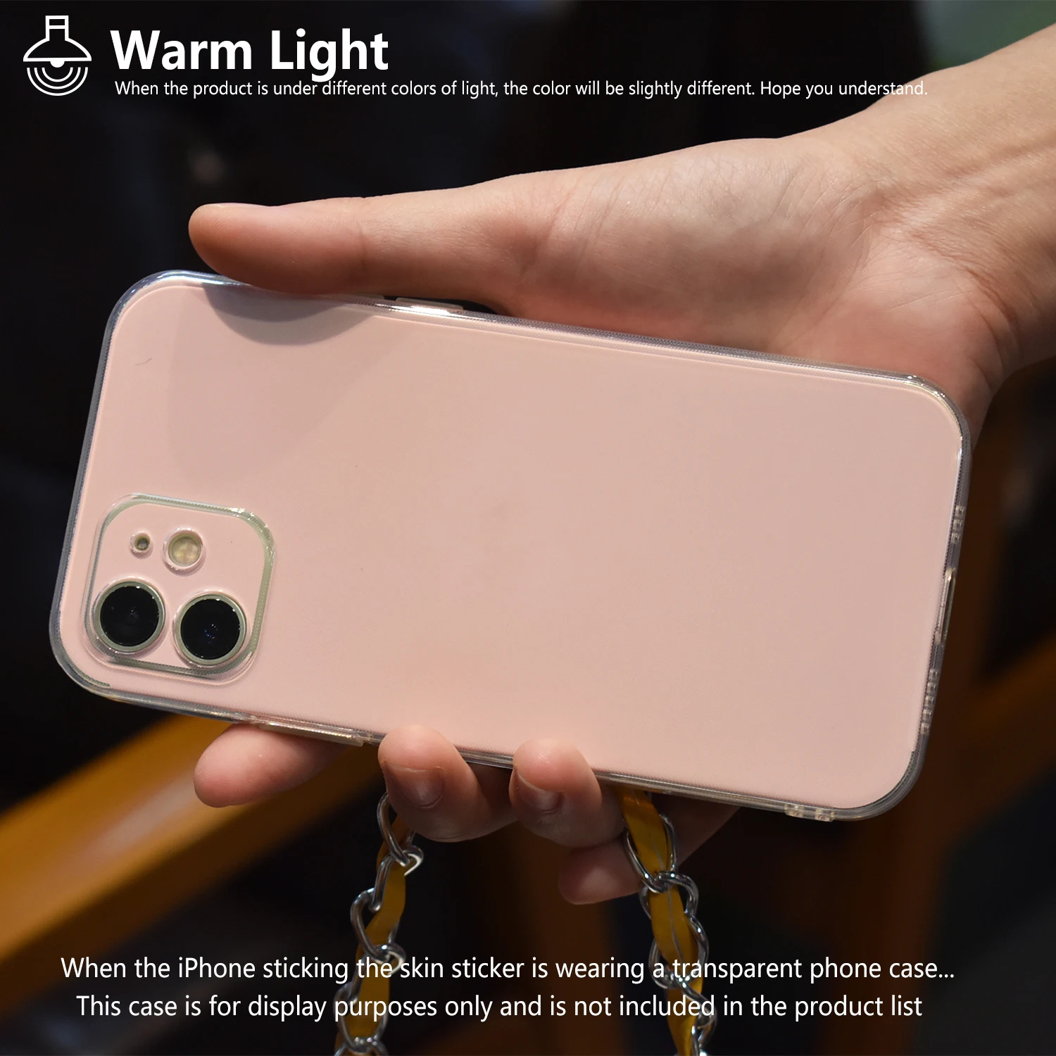 Changing Color Full Wrapped Cover Skin Sticker Compatible with iPhone 6 6s 7 8 X Xs XR 11 12 13 Pro Max Mini iphone 12 wallet case