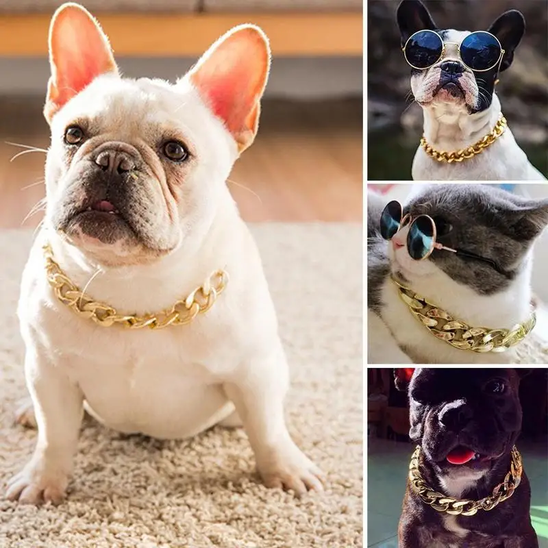 Воротники для домашних животных-ожерелья боевое ожерелье объемная Золотая