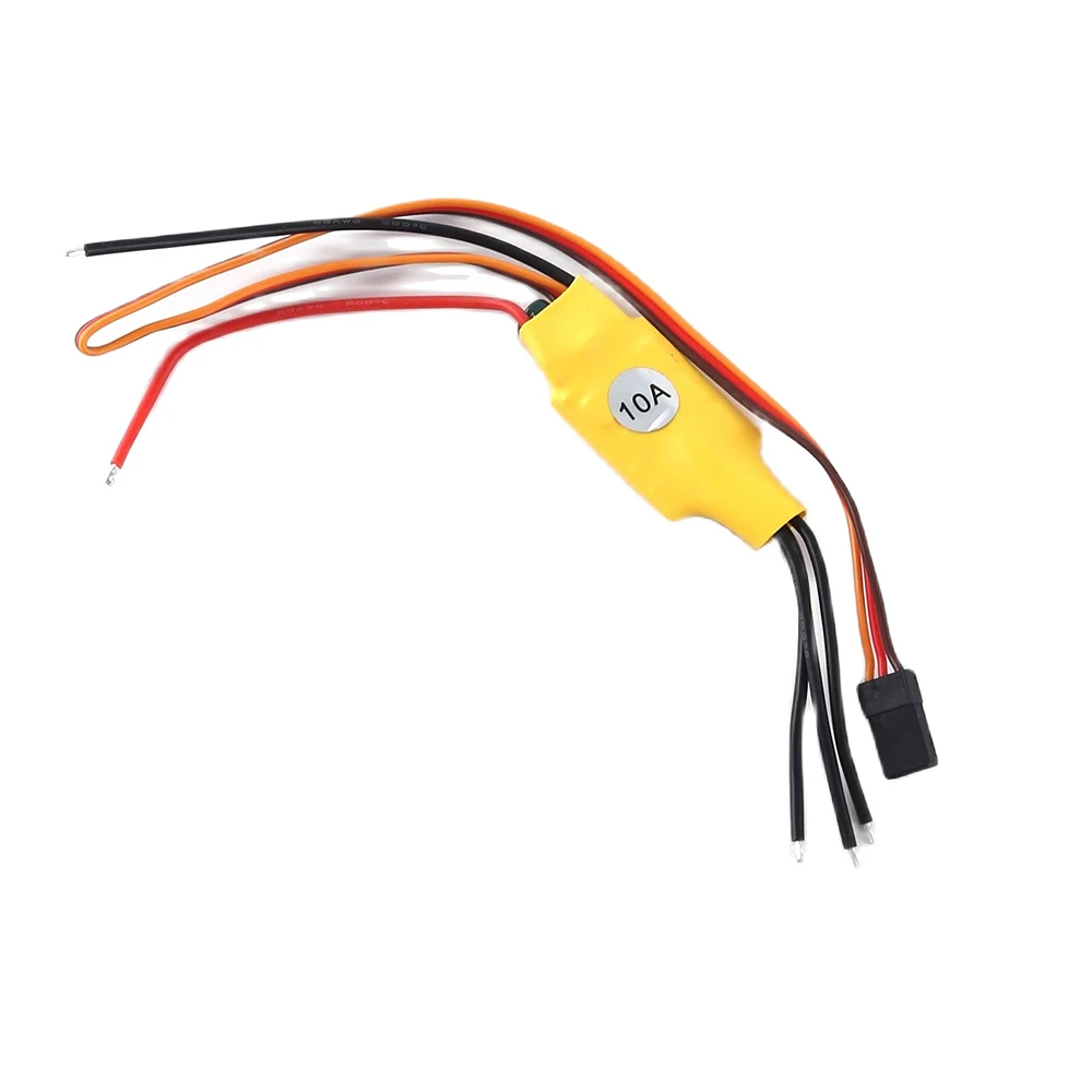 Contrôleur de vitesse ESC 10A sans balais avec BEC 1A pour hélicoptère RC, monté sur un châssis d'hélicoptère.