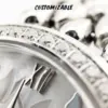 Women's Watch 32.5MM MIYOTA 8215 Automatic Watch Customizable Luxury Fashion Retro Diamond Bezel Dial Hollowed Bottom Date at 6 2