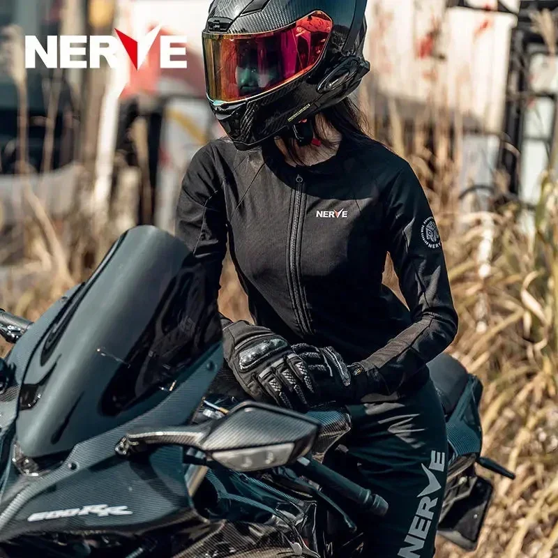 NERVE Motorcycle Jackets Soft Armor Motocross Body Armor Summer Mesh Breathable Motorbiker Jacket Men Women Moto Riding Clothing
