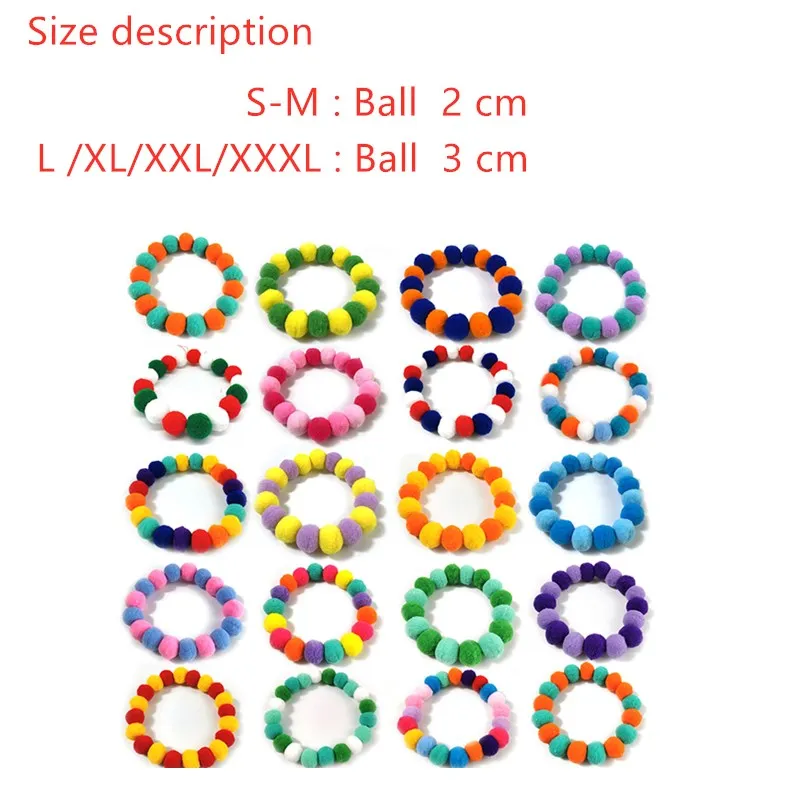 A Dozen 12 Pcs Pet Dog Ball Collar Bow Ties Colorful Collar Style Ball Collars Bowties Neckties Pet Grooming Accessories 3
