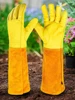 1 Pair Long Thorn Proof Working Mitten Breathable Leather Garden Gloves with Forearm Protection Floral Gauntlet Best Garden Gift 5