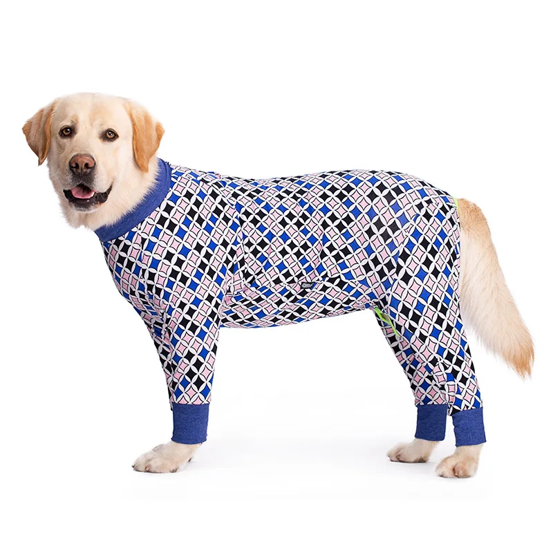 thumbnail image 1 of Pijamas de algodón con estampado de dibujos animados para perros, bonitos pijamas para perros, ropa para perros grandes, monos para perros grandes, 1 of 5