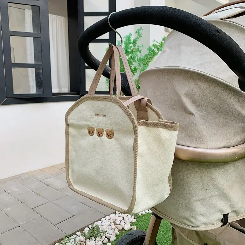 Canvas Mommy Shoulder Bags Baby Nappy Bags for Newborn Diaper Organizer Pouch Babies Accessories Stroller Tote Bags Mom Handbags