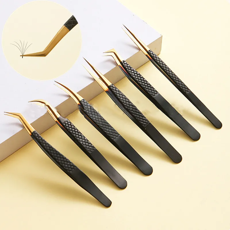 

Tweezer For Eyelash Extension Eyebrow Stainless Steel Set Beauty Precision Tweezers Eye Makeup Tools Eyelash Grafting Tool