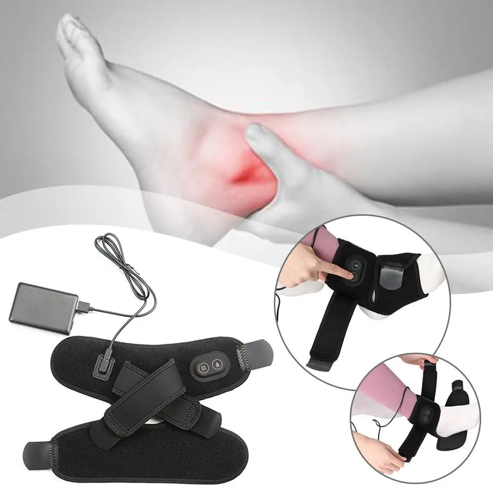 Personal Health Care Ankle Massager With Heated Foot Heating Pad For Achilles Tendonitis Relief Smart Ankle Foot Massager Heated Wraps