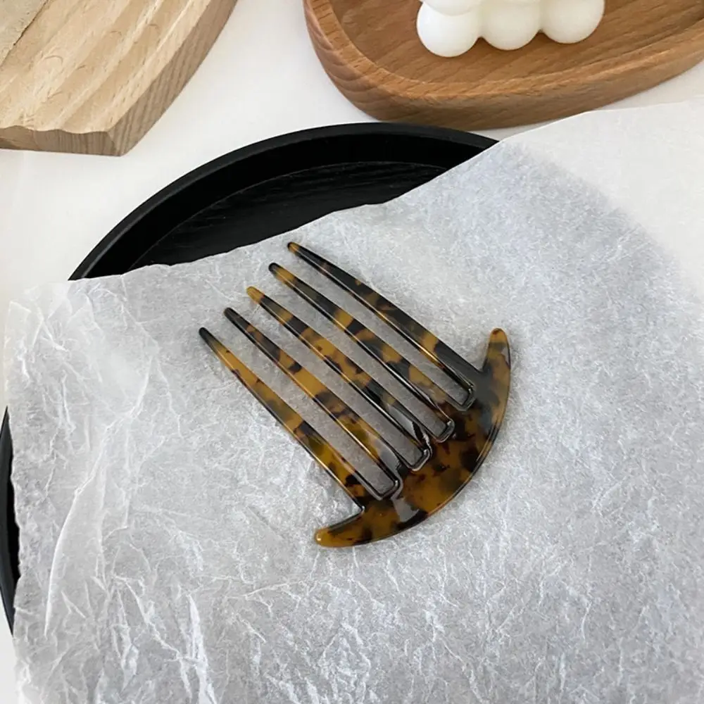 Wide Teeth Acetate Hair Combs Anti-static Traveling Colorful Hairdressing Comb Salon Styling 6 Teeth Massage Hair Brush 3
