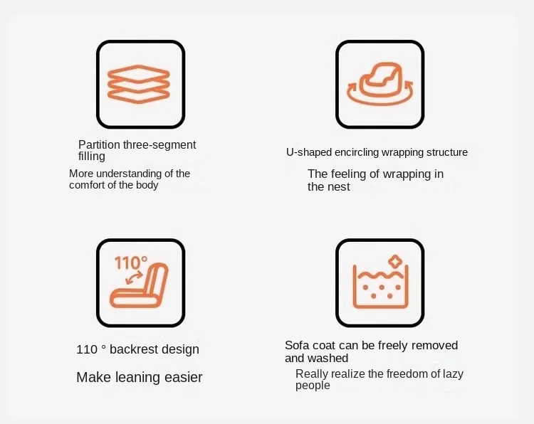 Description Picture 5 of itemOMGD Lazy Person Sofa Single Tatami Small Household Balcony Living Room Office French Net Red Models Nest Sofa Chair New
