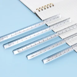 2Pcs 15cm Straight Rulers Transparent Drawing Tools Plastic Mitsubishi Ruler for Drafting Measurement Stationery School Supplies