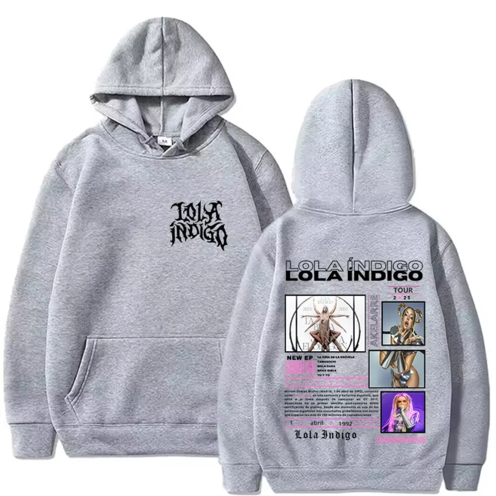 Singer Lola Tour Indigo 2026 Album Merch Hoody Men Women Fashion Harajuku Clothing Sweatshirt Retro Oversized Long Sleeve Hoodie