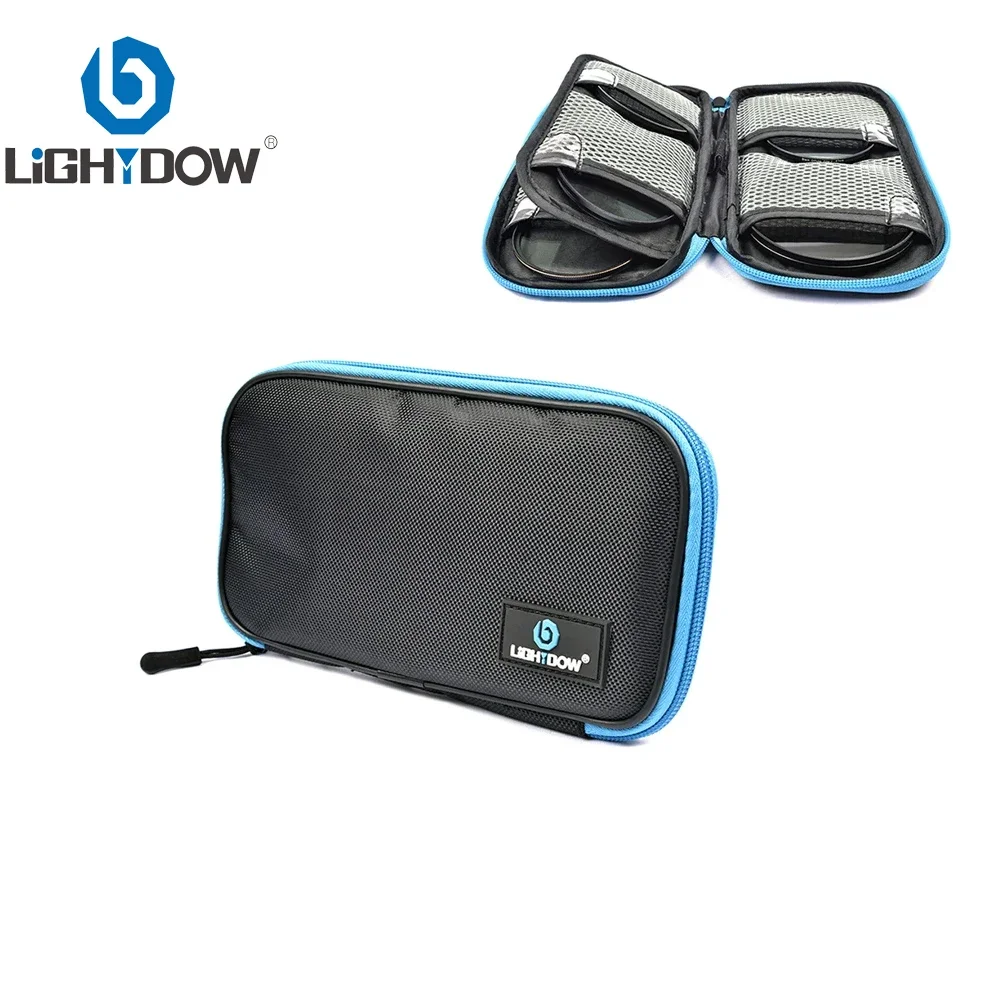Lightdow 렌즈 필터 가방, 휴대용 카메라 렌즈 필터 파우치, ND UV CPL 카메라 렌즈 필터 거치대 지갑 케이스, 49mm-77mm