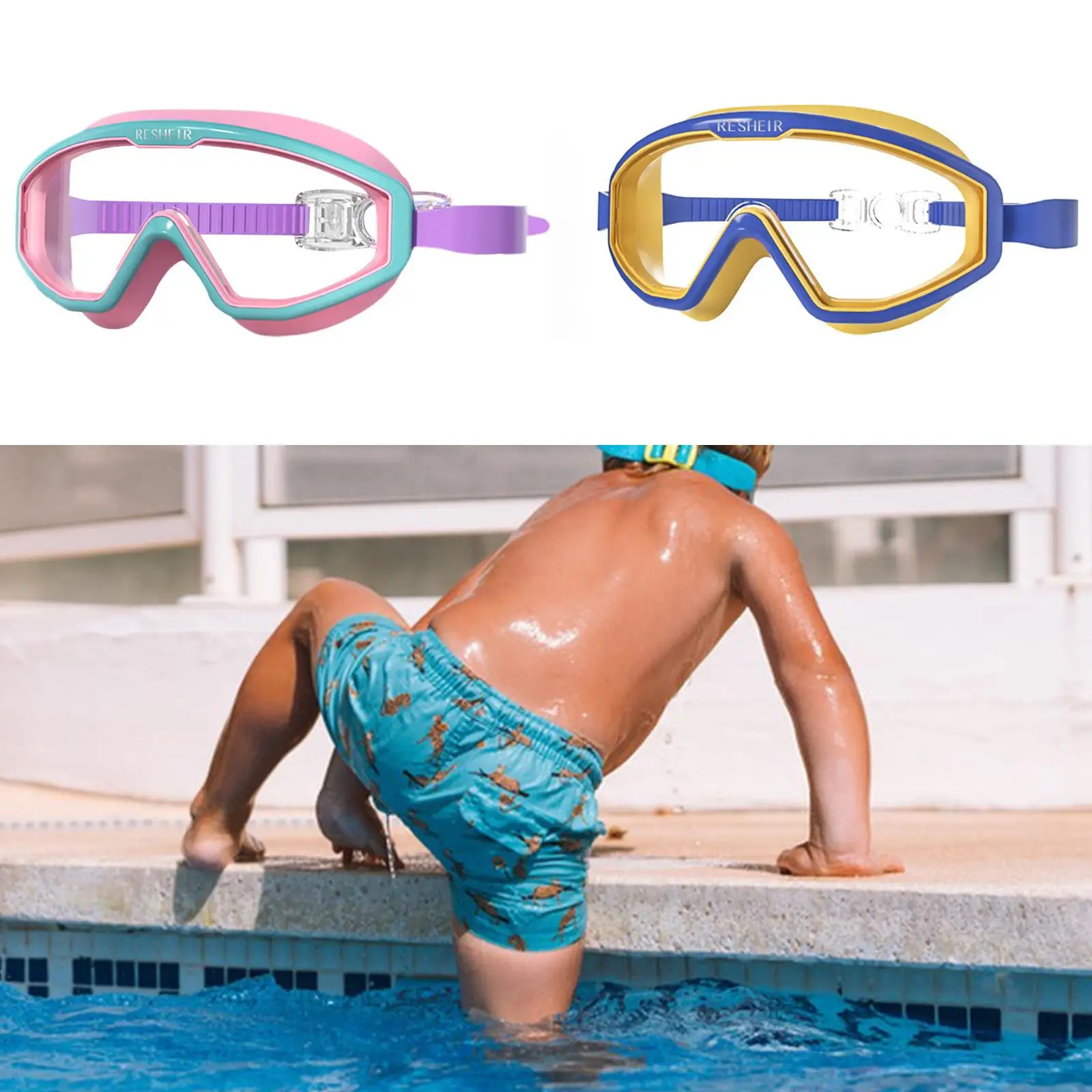 Kids Swim Goggles Professional Clear View Eyewear Swimming Goggles Swim Glasses for Snorkeling Swimming Pool Water Sports Diving