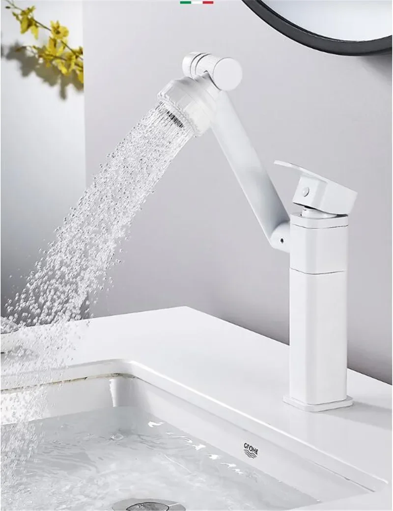 Description Picture 2 of itemMultifunction Bathroom White Basin Sink Faucet Hot Cold Gold  Mixer Crane Antique Bronze Universal Water Taps