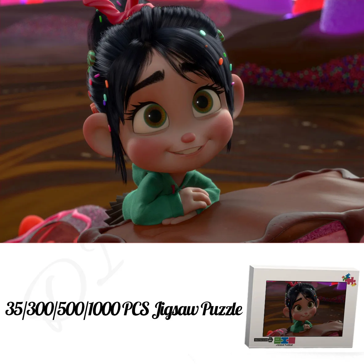 Disney Wreck-It Ralph Puzzles for Kids and Adults Vanellope Von Schweetz 35 300 500 1000 Pieces of Wooden Jigsaw Puzzles Gifts