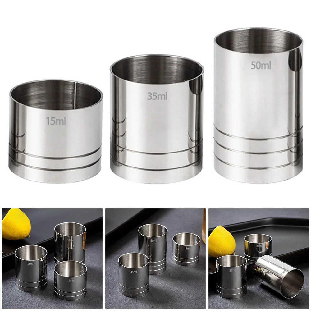 

25/35/50ML Stainless Steel Measure Cup Cocktail Shaker Drink Barware Tools Bar Jigger Cup Kitchen Tools Accessories