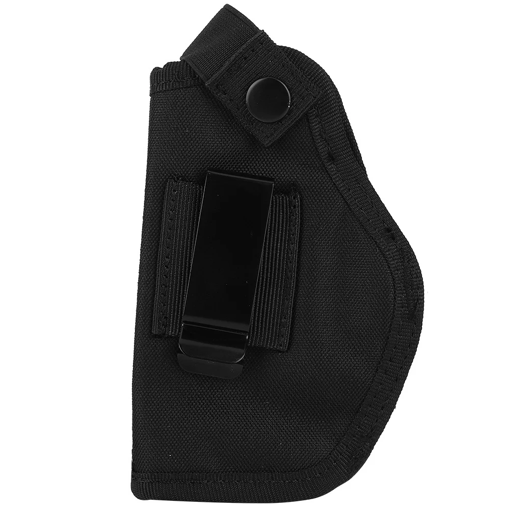 Concealed Carry Black Oxford Cloth Pistol Holster Waist Belt Handgun