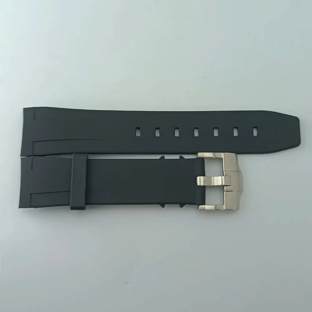 Premium Multi-Color Rubber Strap with Silver Clasp - 22mm Wide