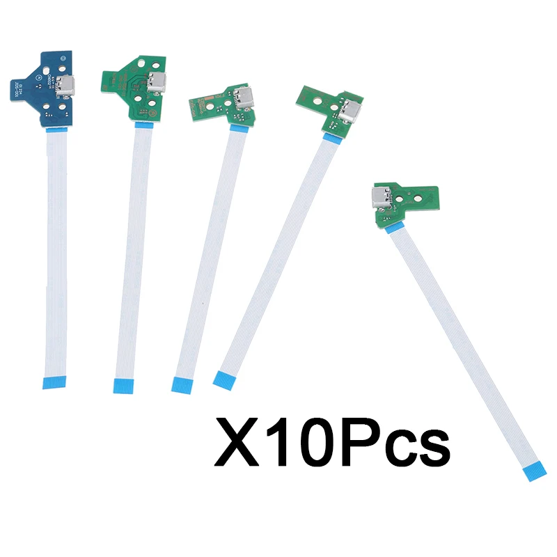 10Pcs USB Charging Port Socket Circuit Board For 12Pin JDS 011 030 040 055 14Pin 001 Connector For PS4 Controller Dual Replaceme — view 4