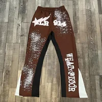 Y2k Street Printed Flared Pants Men's Harajuku Casual Loose Wide Leg Pants Joggers Hip Hop 2024 Straight Vintage Trouseres Pants 1