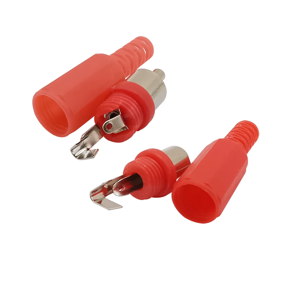 RCA Plug Connector Red Plastic
