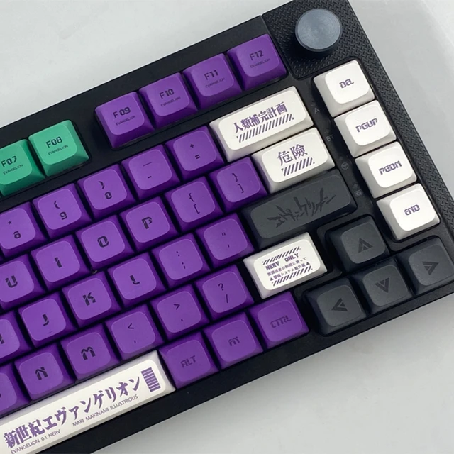 Teclado Mecânico com Teclas Inspiradas em Anime EVA para Uma Experiência de Digitação Única