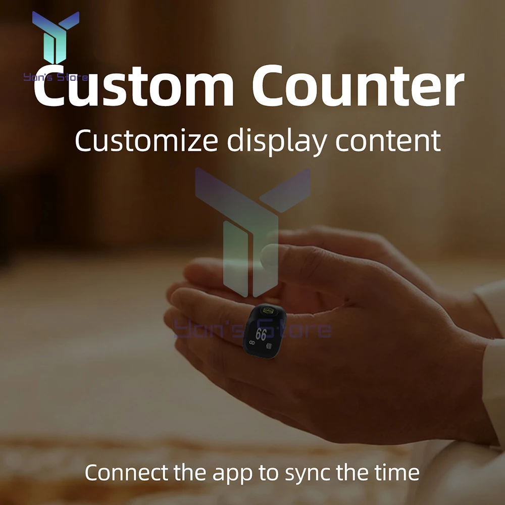 Smart APP Ring Counter Portable Digital Display Counter Bluetooth Counting Ring Time Reminder Wearable Tasbih Zikr Ring Misbah - 6