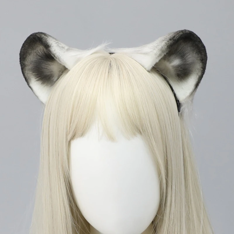 

Стильная повязка на голову с кошачьими ушками из искусственного материала для костюма на Хэллоуин
