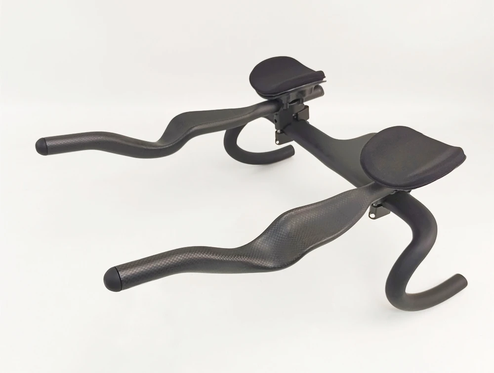 Description Picture 4 of itemNew Special-Shaped Clamp Road Fixed Gear Bike Triathlon Time Trial 3K Full Carbon Bicycle Extended TT Rest Handlebar Carbon Bar