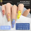 1PC 3D Silicone Nail Carving Mold English Letters Number Mould Stamping Design Gel Stencils DIY Manicure Accessory Tools 2